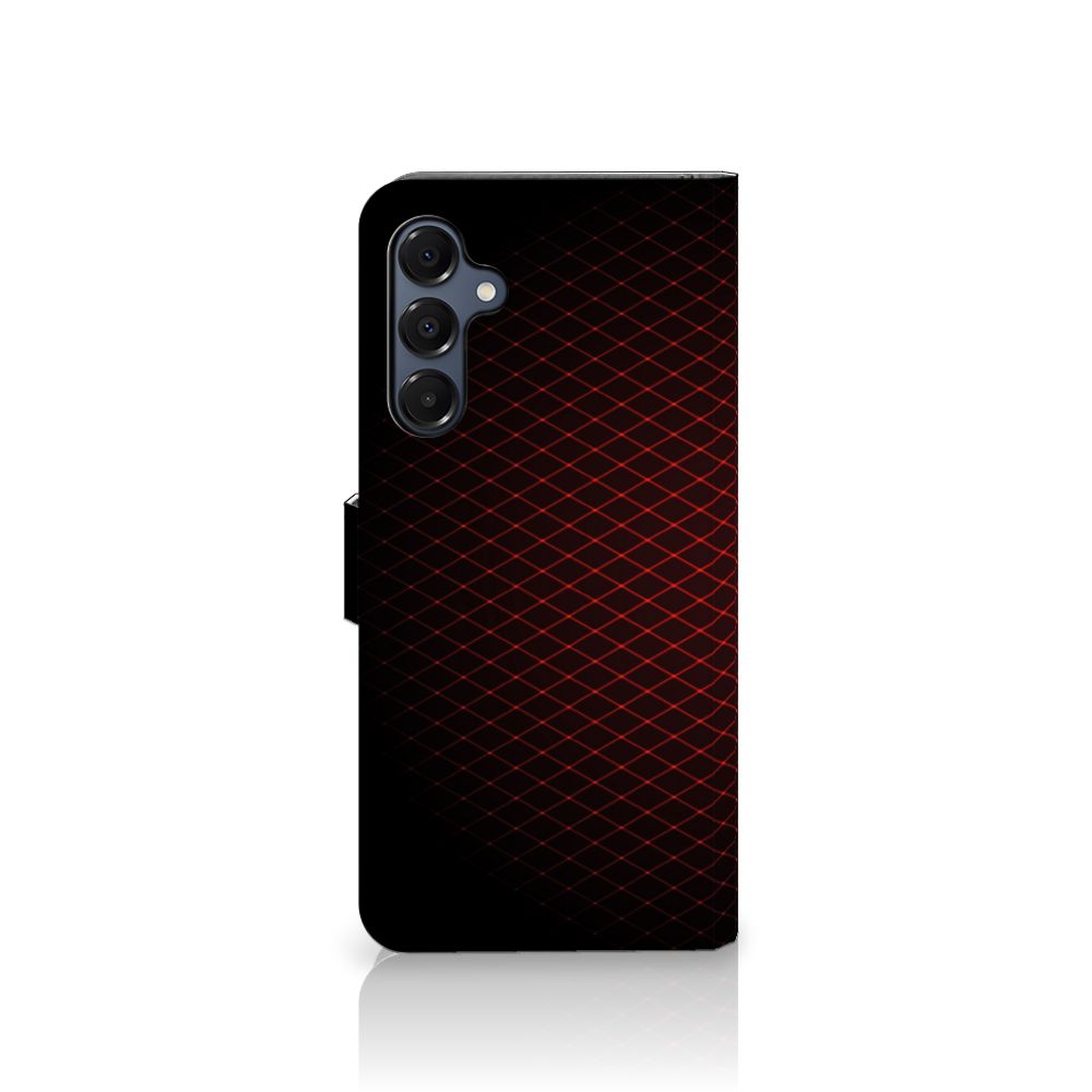 Samsung Galaxy A16 4G/5G Telefoon Hoesje Geruit Rood design geruit aanzicht