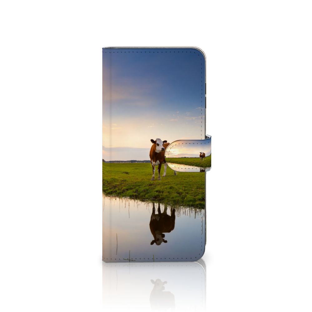 Samsung Galaxy A16 4G/5G Telefoonhoesje met Pasjes Koe telefoonhoesje koe weiland aanzicht