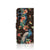 Samsung Galaxy A16 4G/5G Telefoonhoesje met Pasjes Pauw met Bloemen voorzijde design pauw bloemen