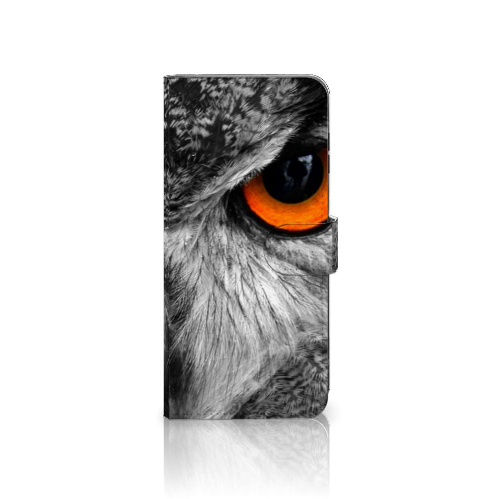 Samsung Galaxy A16 4G/5G Telefoonhoesje met Pasjes Uil design uil aanzicht