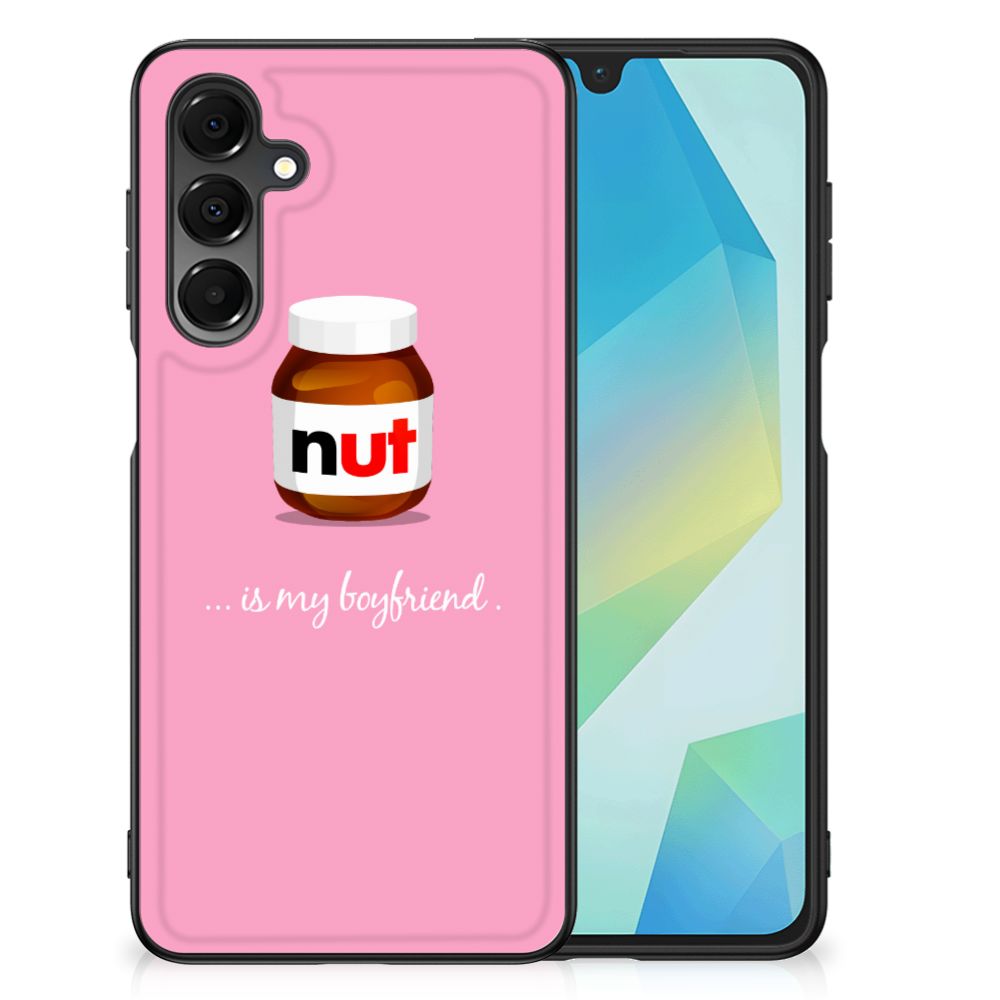 Samsung Galaxy A16 5G/4G Back Cover Hoesje Nut Boyfriend eten drinken roze voorkant