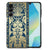 Samsung Galaxy A16 5G/4G Bloemen Hoesje Beige Flowers detail weergave met gouden bloemenprint.