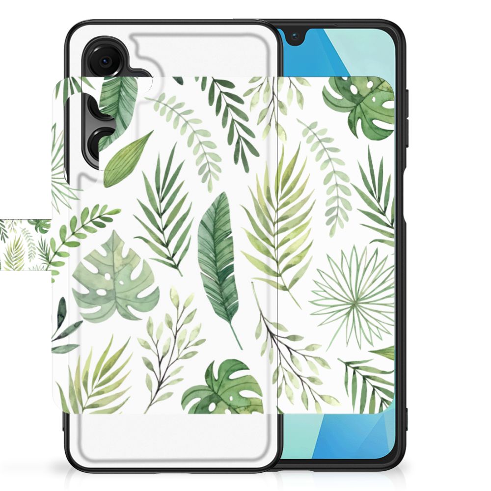 Samsung Galaxy A16 5G/4G Bloemen Hoesje Flowers bloemen planten groene bladeren