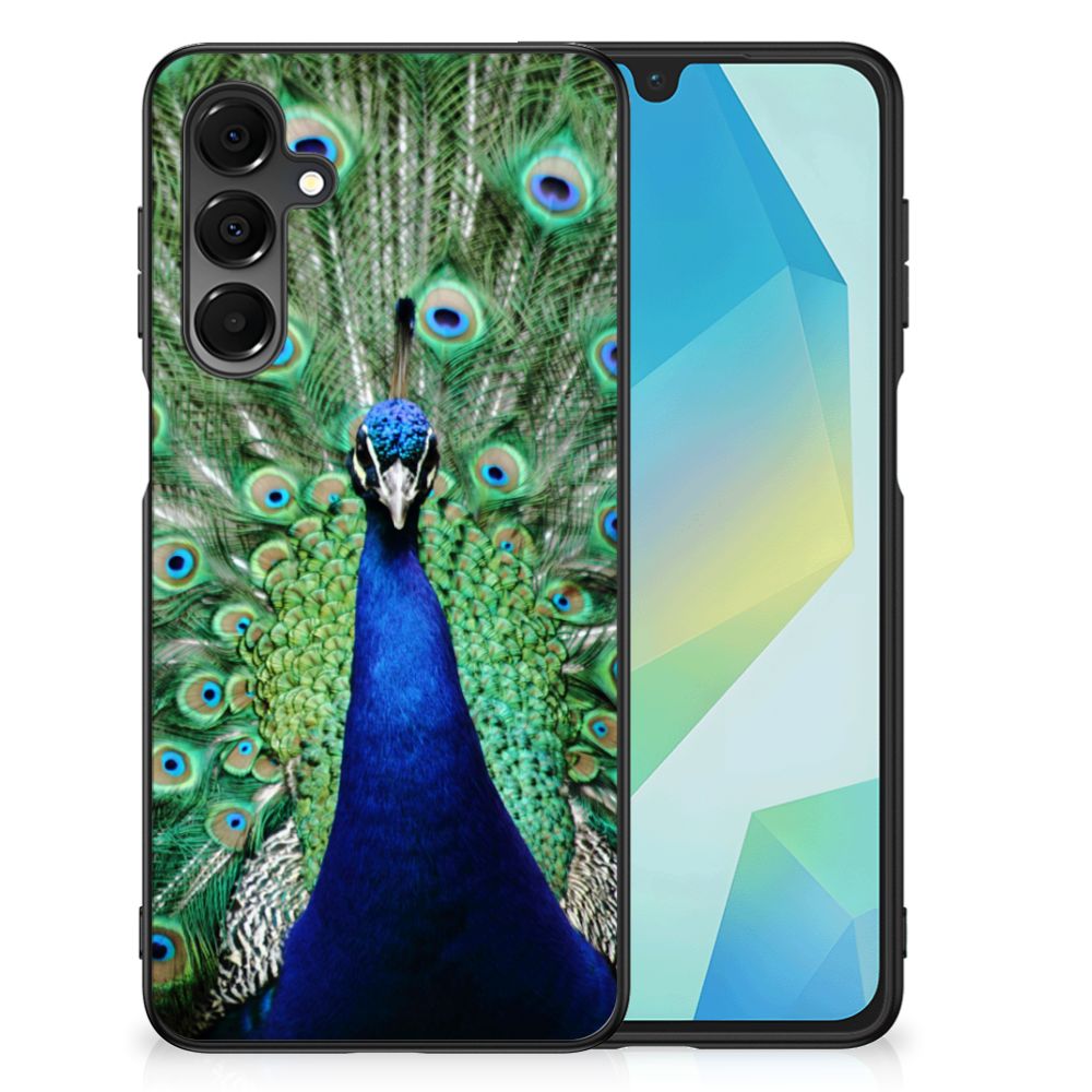 Samsung Galaxy A16 5G/4G Dierenprint Telefoonhoesje Pauw dierenprint voorzijde