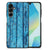 Samsung Galaxy A16 5G/4G Houten Print Telefoonhoesje Wood Blue voorkant houtprint