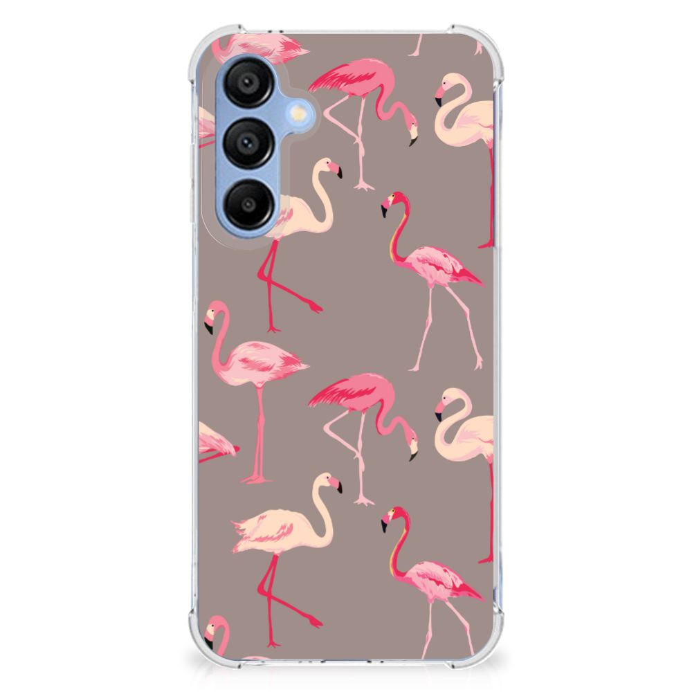 Samsung Galaxy A16 Case Anti-shock Flamingo telefoonhoesje flamingo design voorkant