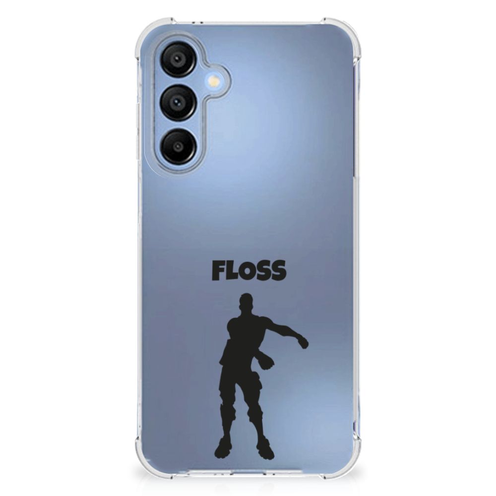 Samsung Galaxy A16 Stevig Bumper Hoesje Floss achterkant transparent design