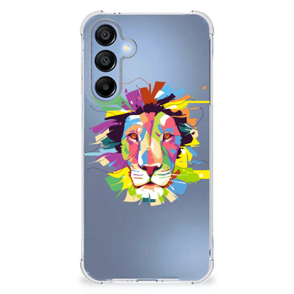 Samsung Galaxy A16 Stevig Bumper Hoesje Lion Color voorkant design kleurrijke leeuw