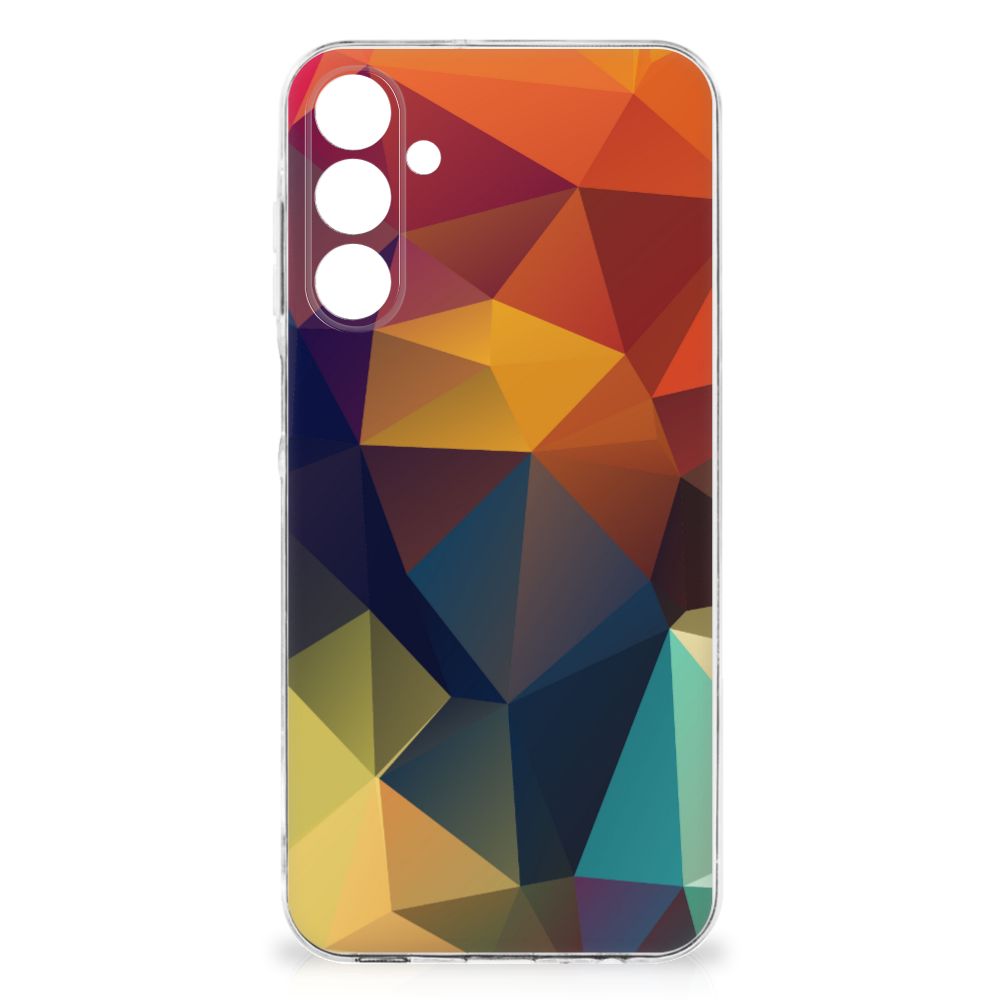 Samsung Galaxy A16 TPU Hoesje Polygon Color design kleurrijke driehoeken