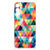 Samsung Galaxy A16 TPU bumper Geruit kleurrijk driehoek design achteraanzicht