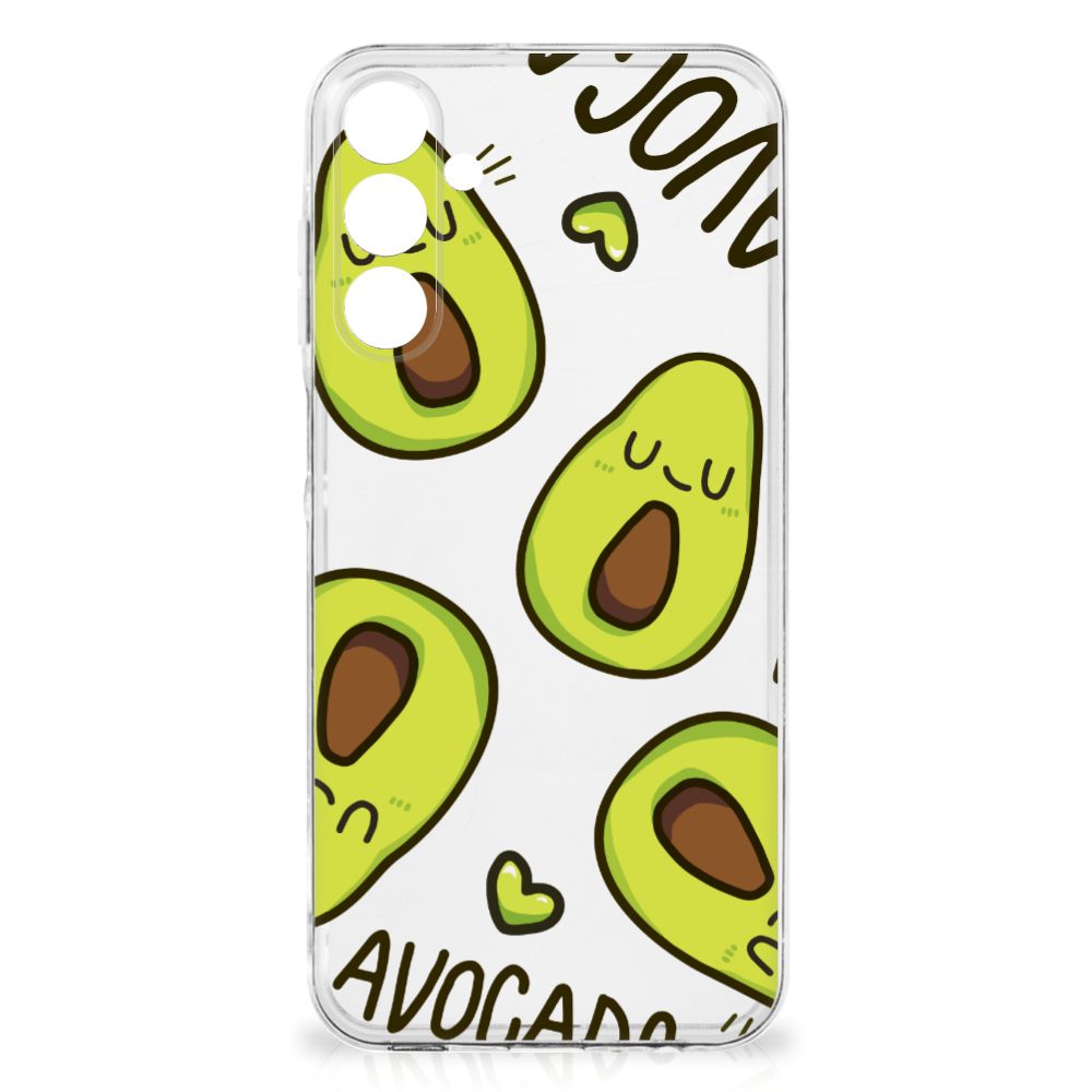 Samsung Galaxy A16 Telefoonhoesje met Naam Avocado Singing avocado design voorkant