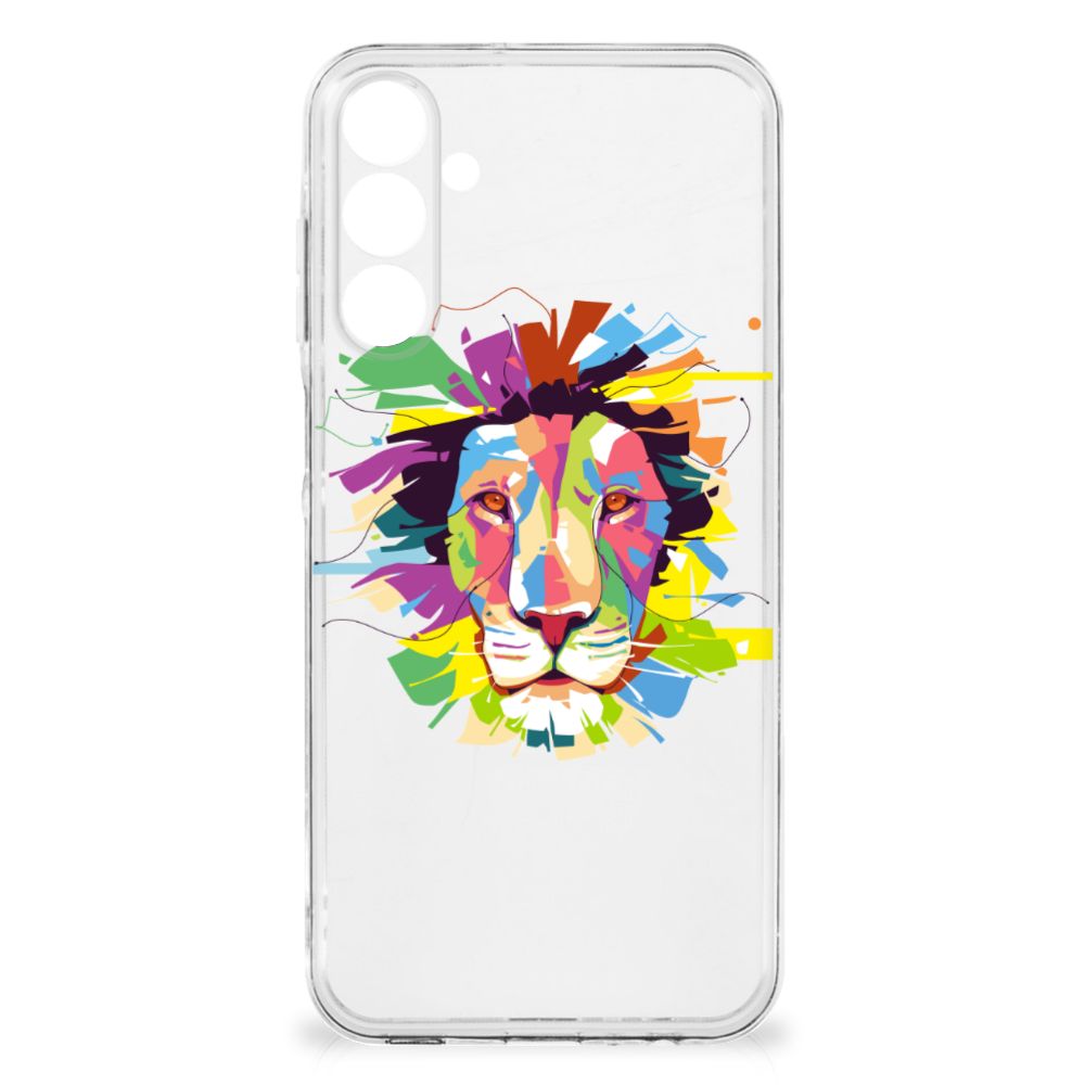 Samsung Galaxy A16 Telefoonhoesje met Naam Lion Color voorkant ontwerp kleurrijk