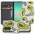 Samsung Galaxy A17 Avocado Hoesje Groen Met 3 Pasjes TPU avocado design boekhoes voorkant