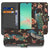 Samsung Galaxy A17 Bookcase Hoesje Met Pasjes Pauw Bloemen Print design pauw bloemen print aanzicht