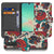 Samsung Galaxy A17 Old Skool Hoesje PU-Leer Met 3 Pasjes vintage tattoo design voorkant achterkant