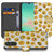 Samsung Galaxy A17 Telefoon Hoesje Emoji book case emoji print voorzijde
