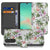 Samsung Galaxy A17 Telefoonhoesje met Pasjes Flamingo Palms boekhoesje tropisch design aanzicht