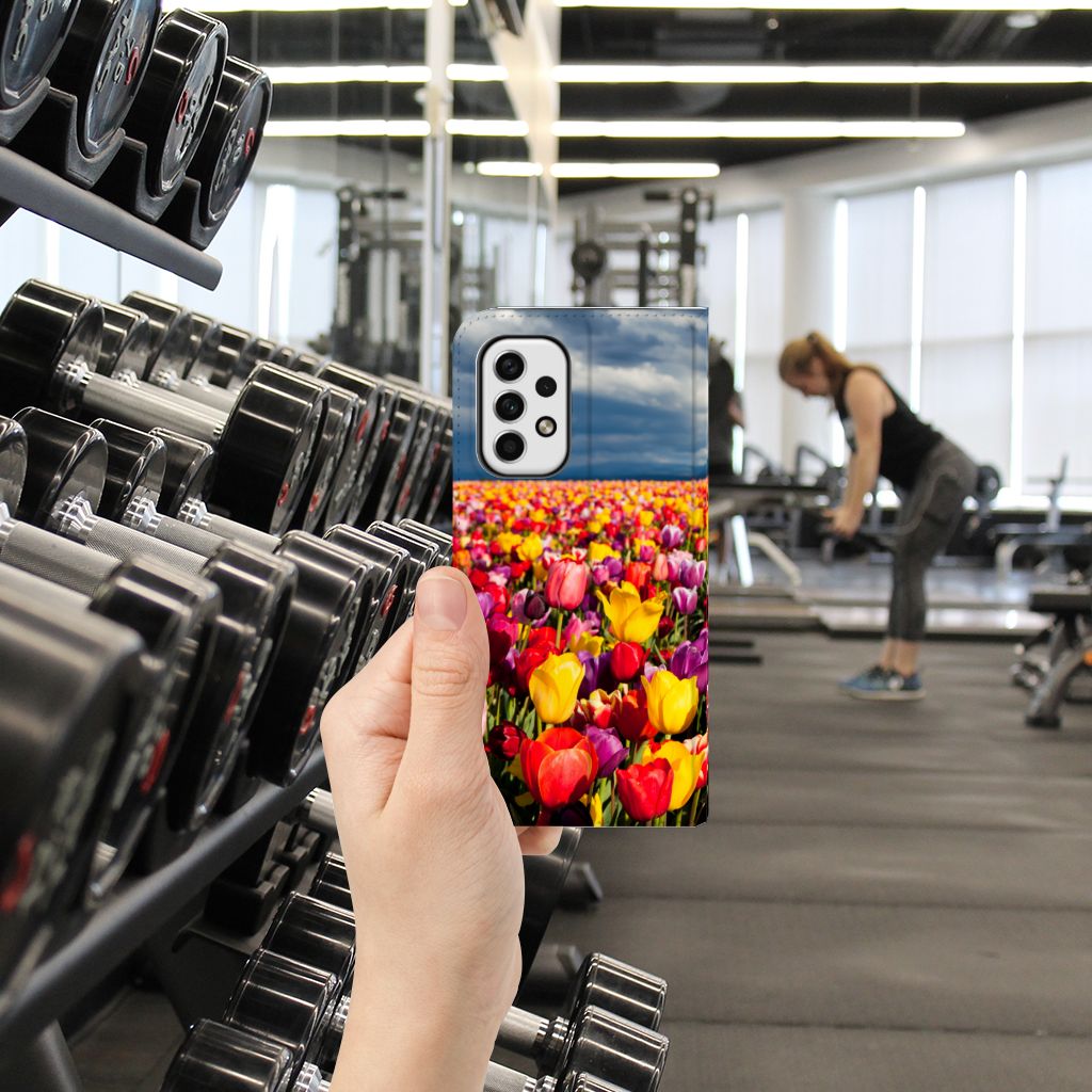 Samsung Galaxy A23 Smart Cover Tulpen smartphonehoes bloemen sporten