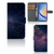 Samsung Galaxy A24 4G Book Case Stars ontwerp sterren zwart paarse blauwe kleur