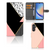 Samsung Galaxy A24 4G Book Case Zwart Roze Vormen boekcase geometrisch ontwerp voorkant achterkant