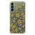 Samsung Galaxy A24 Case Gouden Bloemen goud bloemen design achterkant