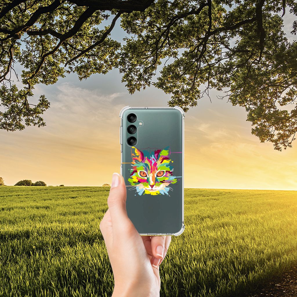 Samsung Galaxy A24 Stevig Bumper Hoesje Cat Color B2C Telecom