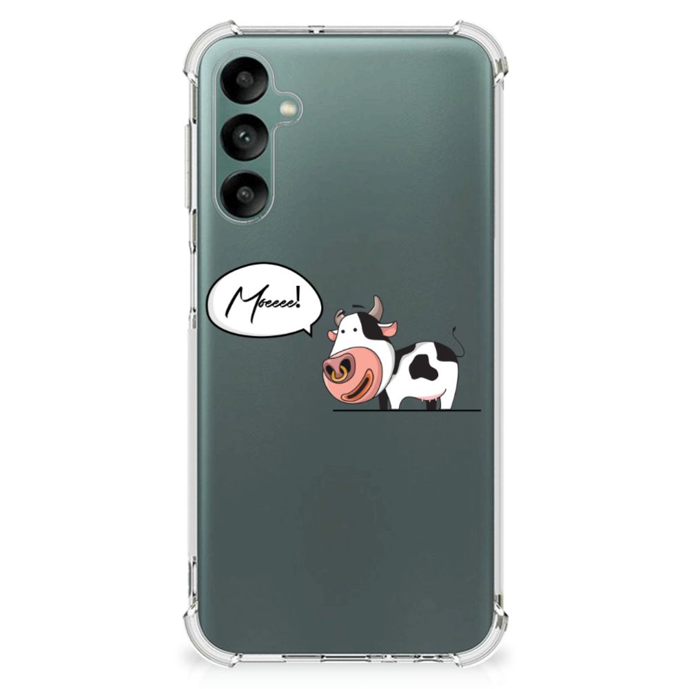 Samsung Galaxy A24 Stevig Bumper Hoesje Cow design cow achterkant