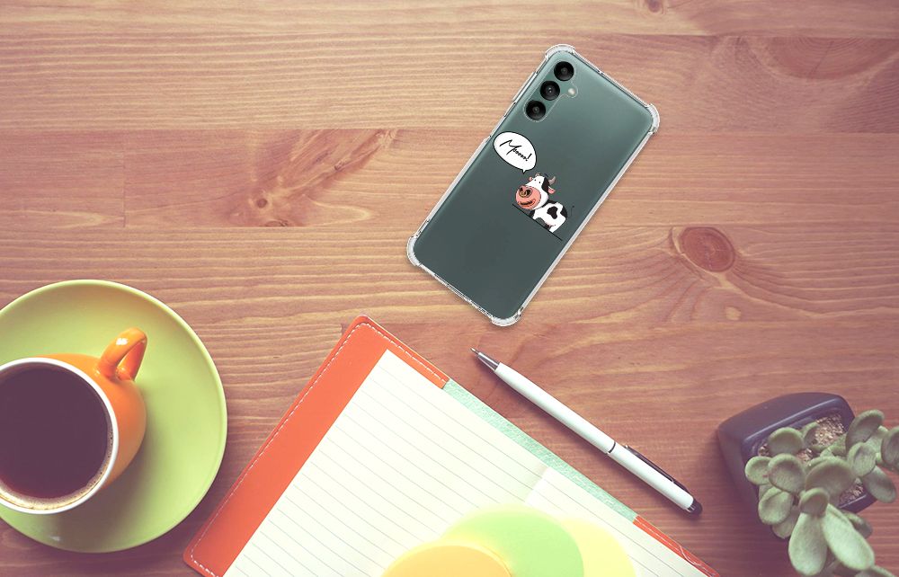 Samsung Galaxy A24 Stevig Bumper Hoesje Cow bovendimensionaal