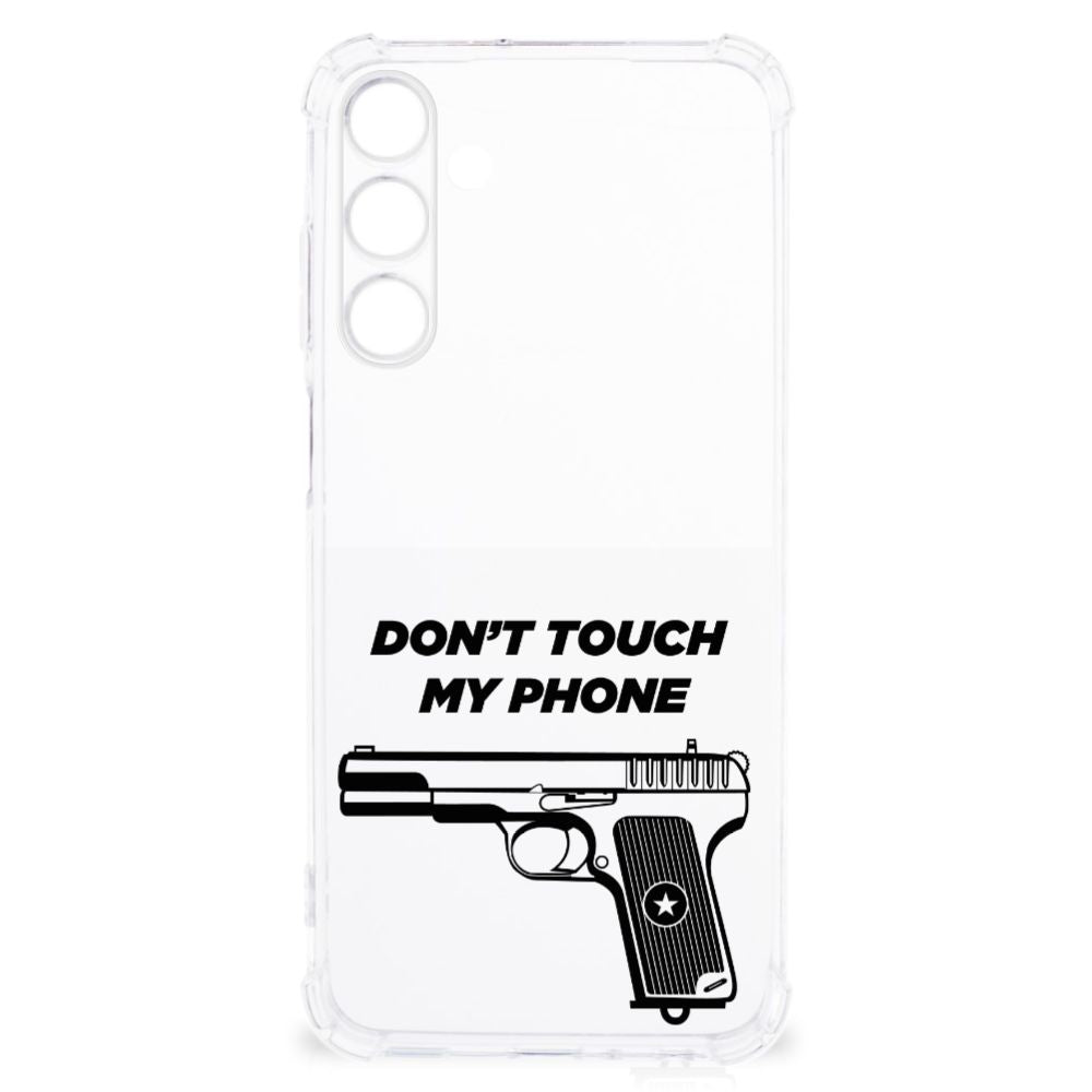 Samsung Galaxy A25 Anti Shock Case Pistol DTMP transparant voorkant