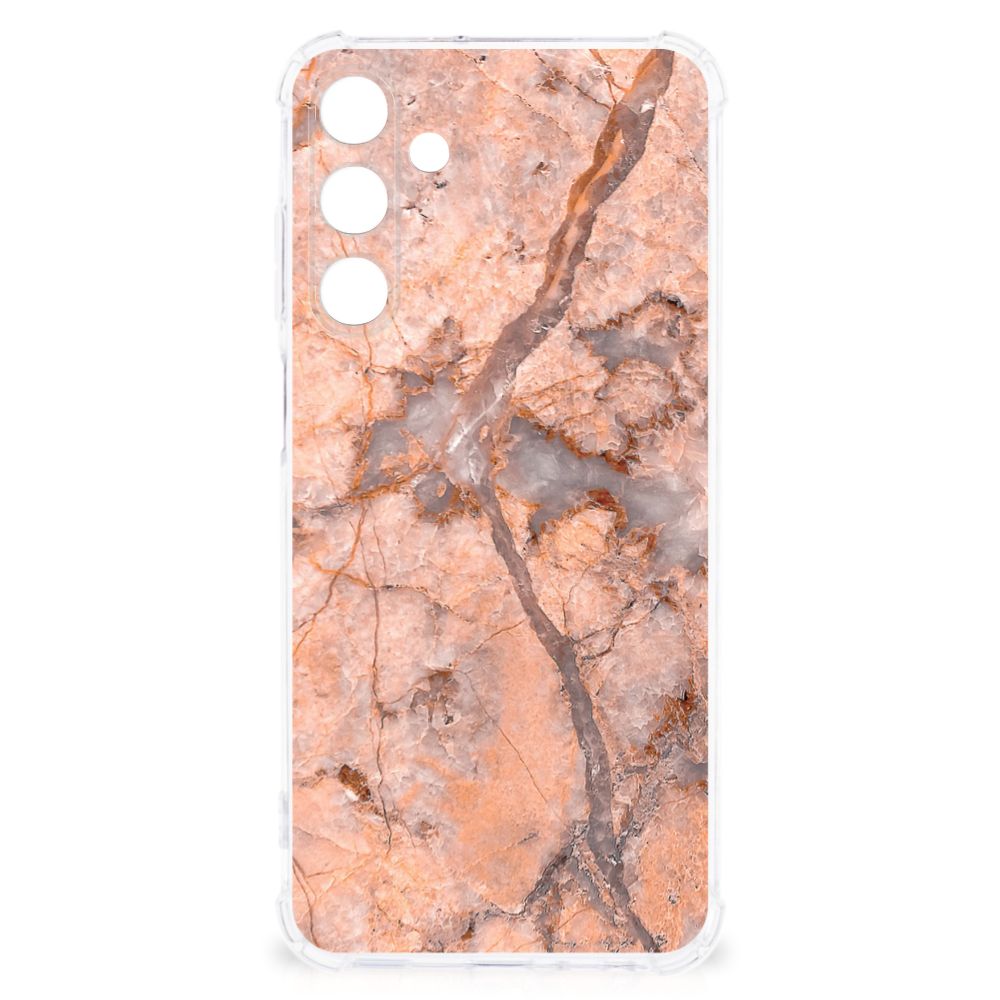 Samsung Galaxy A25 Anti-Shock Hoesje Marmer Oranje B2C Telecom