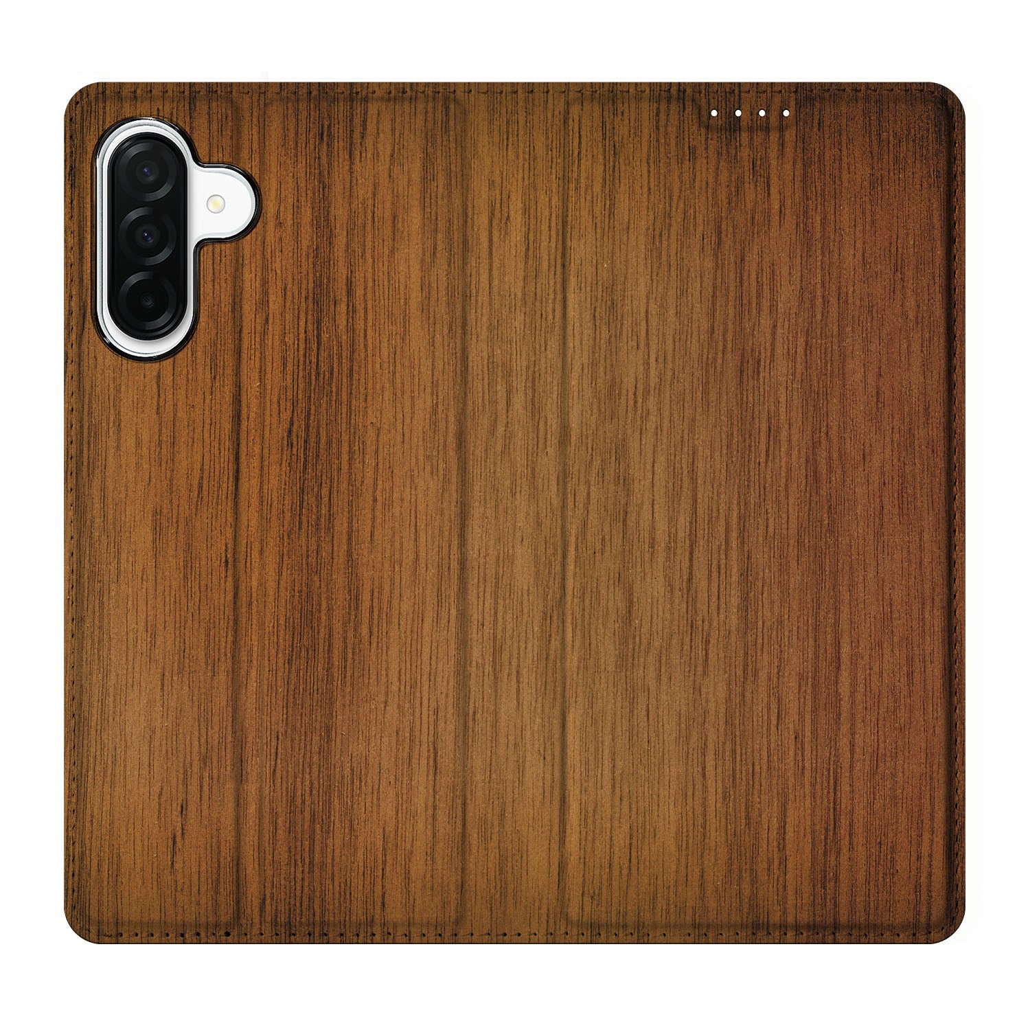 Samsung Galaxy A26 Book Wallet Case Donker Hout achterkant houten structuur