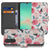 Samsung Galaxy A26 Butterfly Roses Book Case boekcase met rozen en vlinders aanzicht