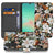 Samsung Galaxy A26 Dark Flowers Book Case boekcase design donkere bloemen aanzicht