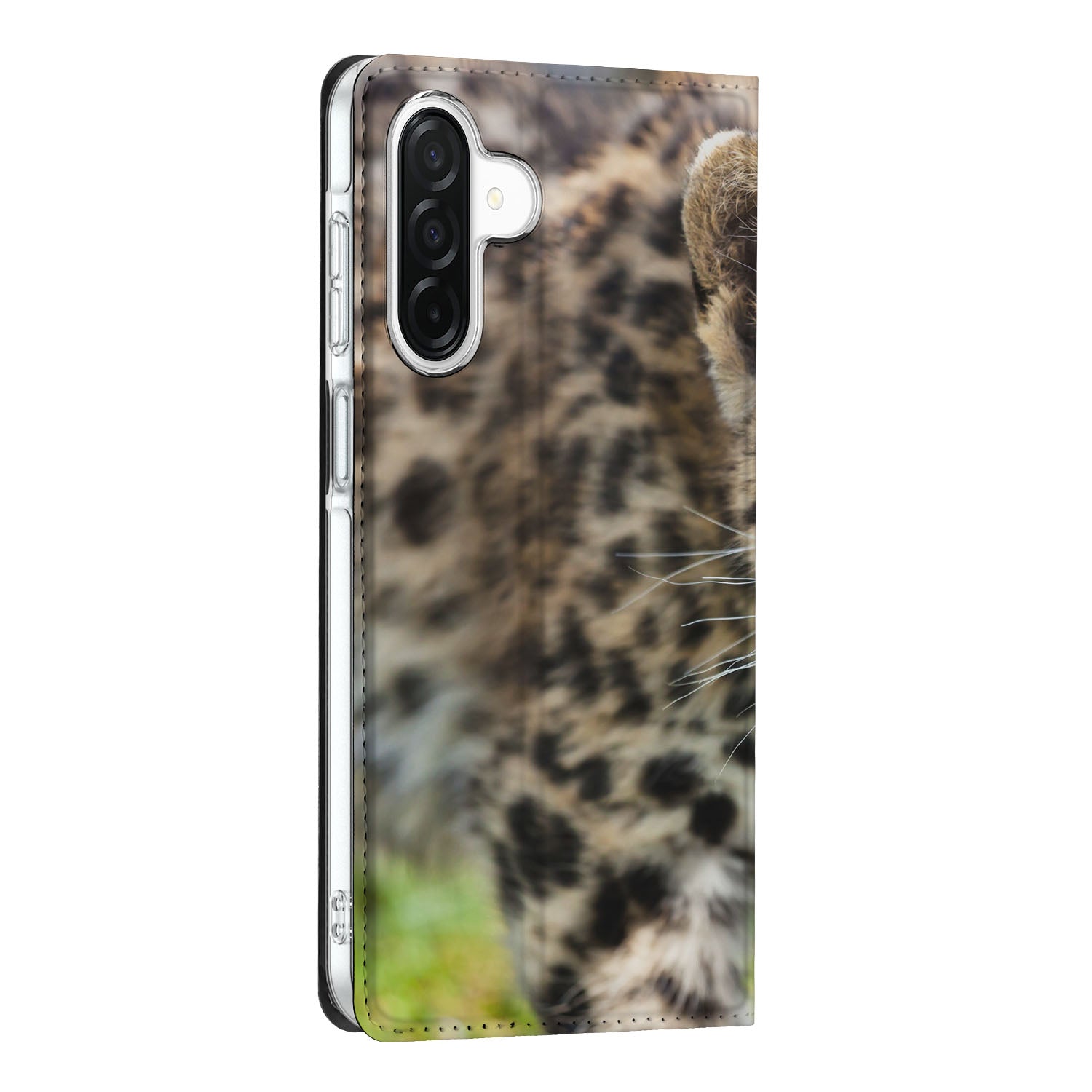 Samsung Galaxy A26 Hoesje maken Baby Luipaard hoesje baby luipaard zijkant