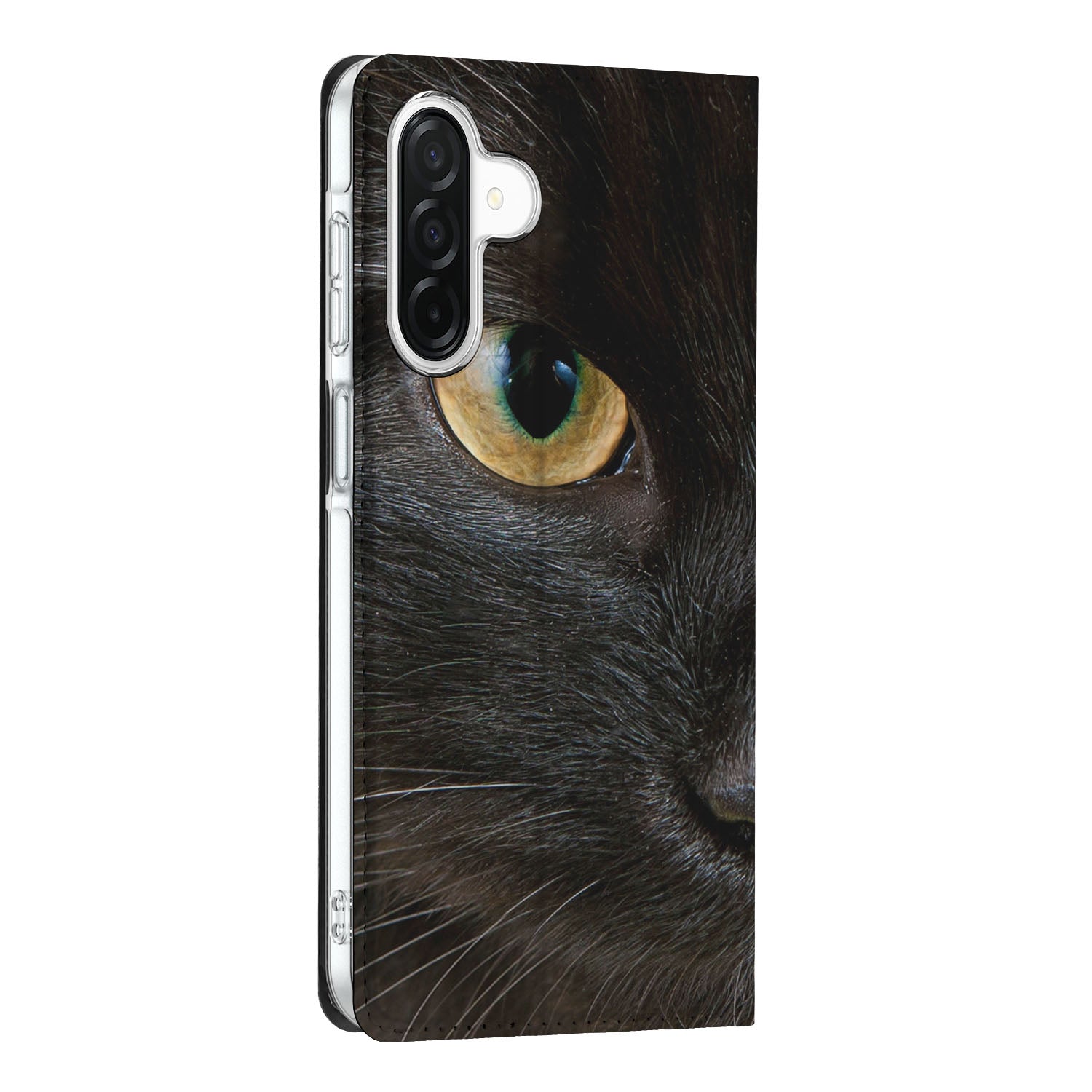 Samsung Galaxy A26 Hoesje maken Zwarte Kat stand case zwarte kat detail