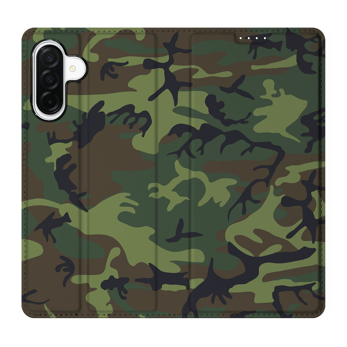 Samsung Galaxy A26 Hoesje met Magneet Army Dark camouflage design voorkant