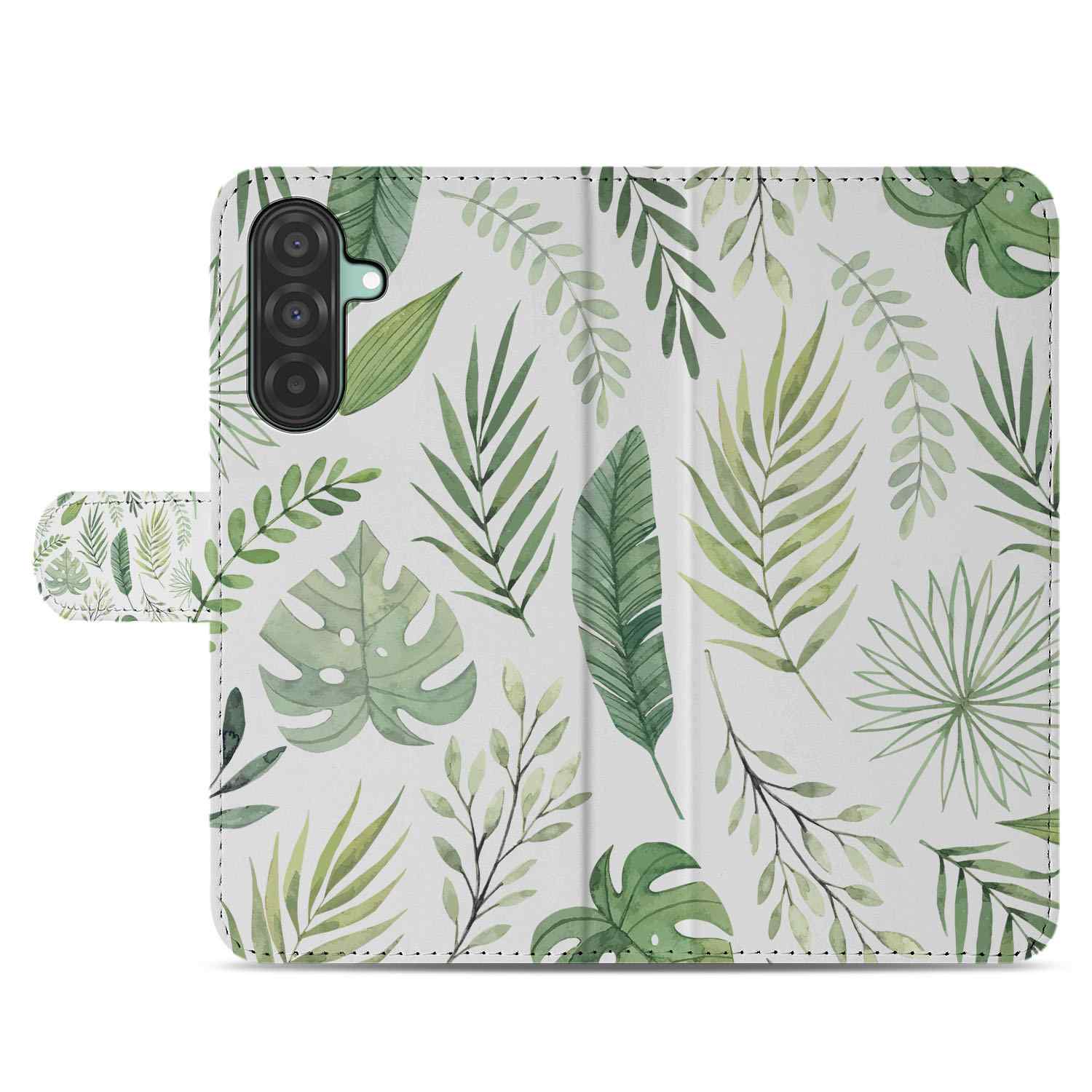 Samsung Galaxy A26 Leaves Book Case boek hoesje blad design voorzijde