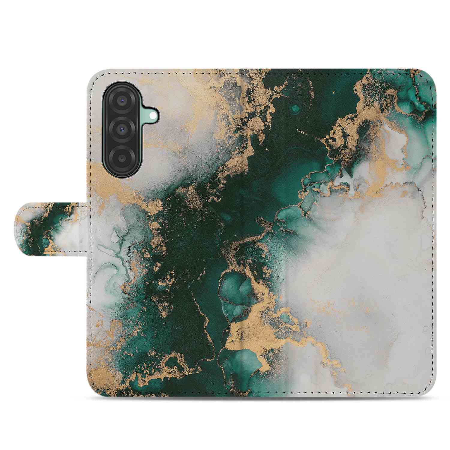 Samsung Galaxy A26 Marmer Groen Book Case marmer groen design voorkant