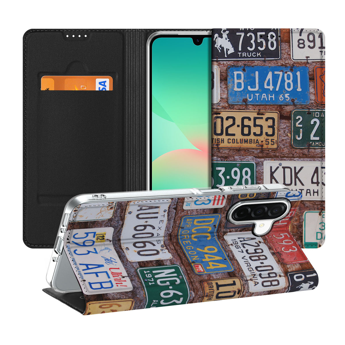 Samsung Galaxy A26 Stand Case Kentekenplaten design met kentekenplaten aanzicht