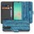 Samsung Galaxy A26 Wood Blue Book Case bookcase design Wood Blue aanzicht