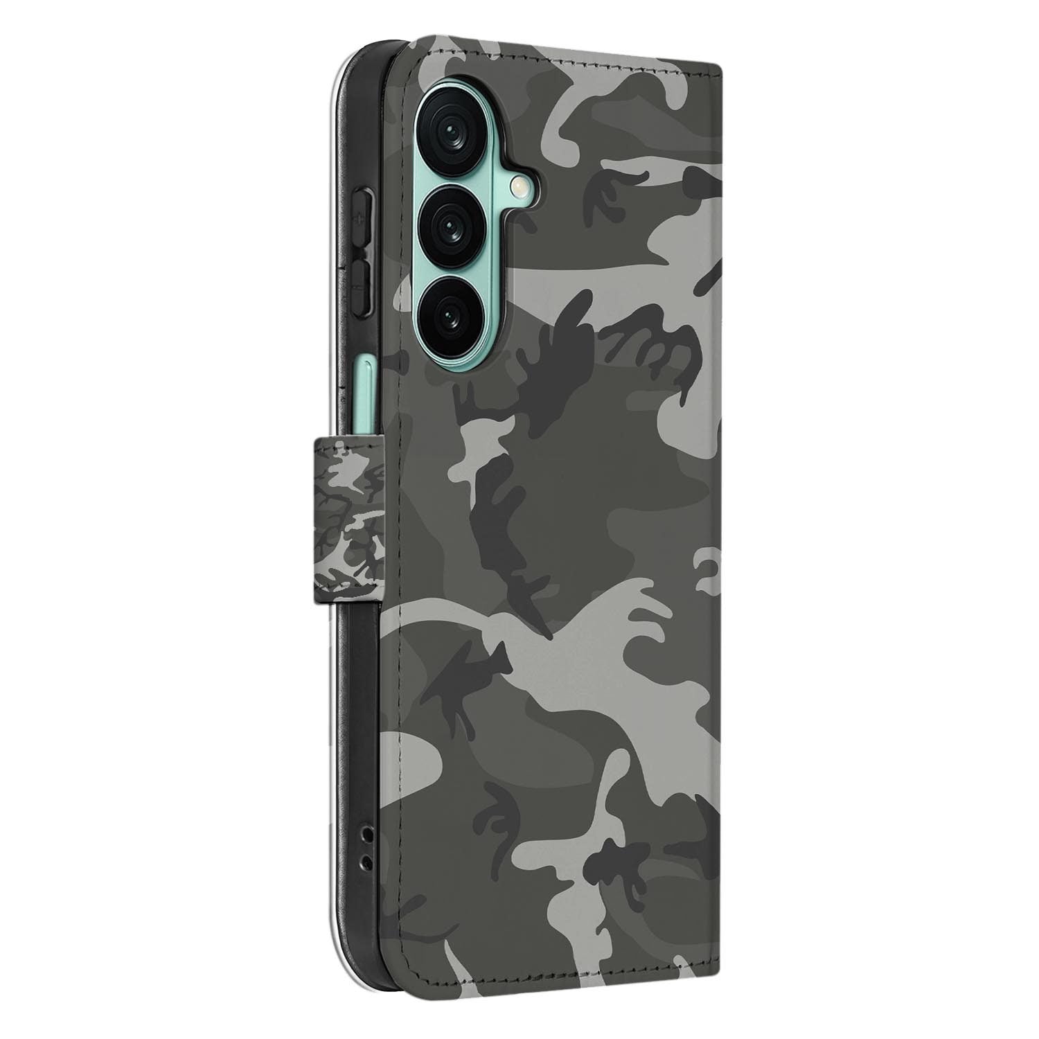 Samsung Galaxy A27 bookcase Army Light, detail van het stiksel