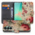 Samsung Galaxy A27 bookcase Bloemen, voorkant met gesloten klep