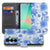 Samsung Galaxy A27 bookcase Flowers Blue, voorkant met gesloten klep