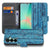 Samsung Galaxy A27 bookcase Wood Blue, voorkant met gesloten klep