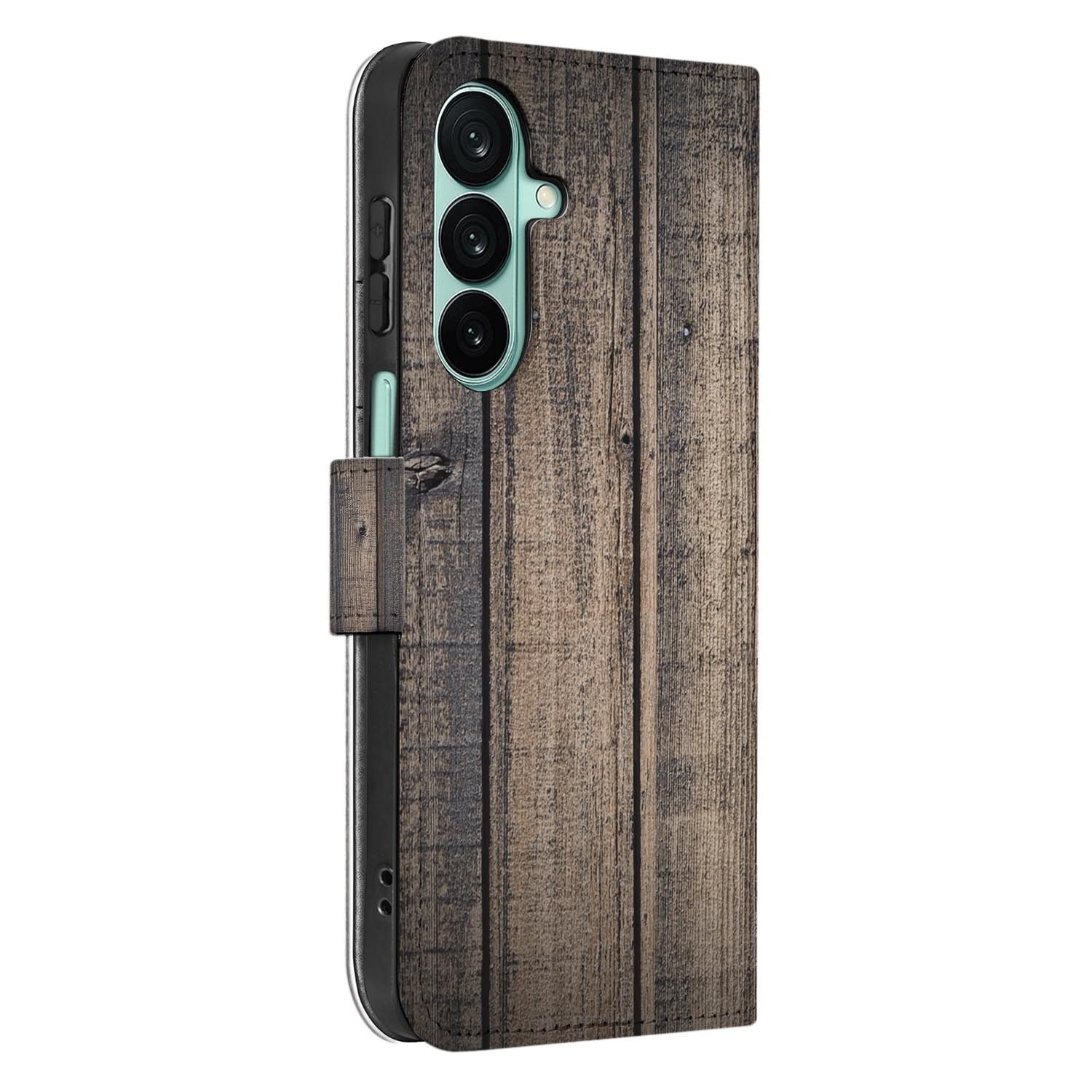 Samsung Galaxy A27 bookcase Steigerhout, detail van het stiksel