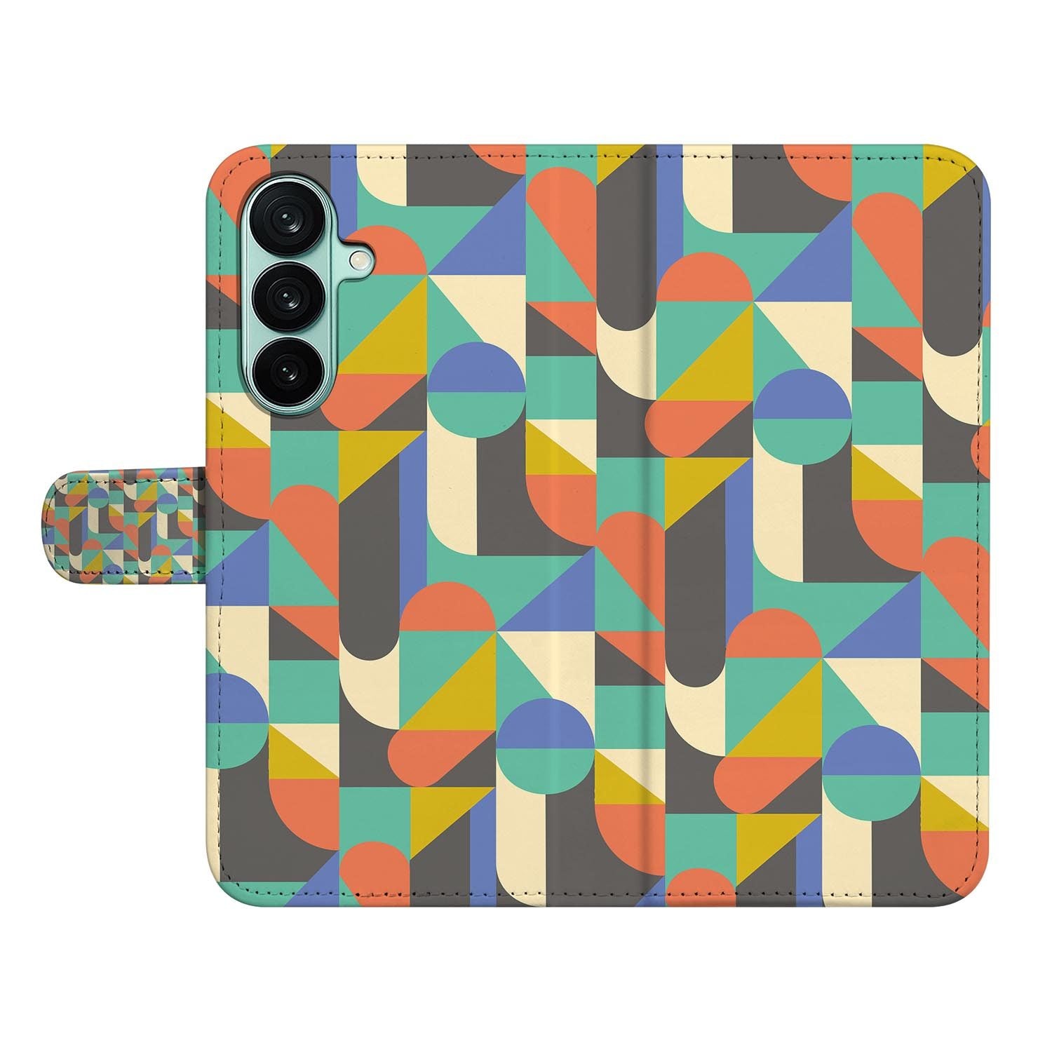 Samsung Galaxy A27 bookcase Funky Retro, open met pasjesvakken