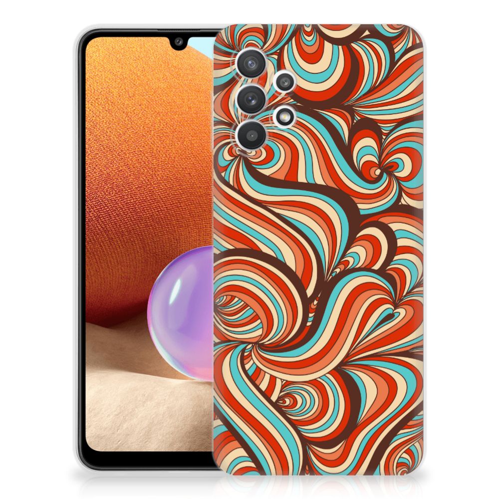 Samsung Galaxy A32 4G | A32 5G Enterprise Editie Hoesje maken Retro design retro kleuren aanzicht