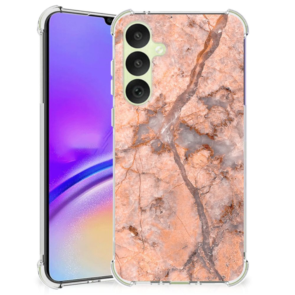 Samsung Galaxy A35 Anti-Shock Hoesje Marmer Oranje B2C Telecom