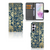 Samsung Galaxy A35 Hoesje Beige Flowers wallet case design beige flowers front side