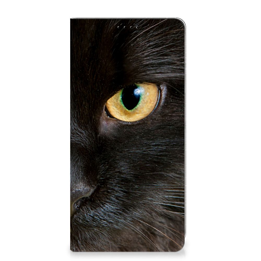 Samsung Galaxy A35 Hoesje maken Zwarte Kat design zwart kat aanzicht